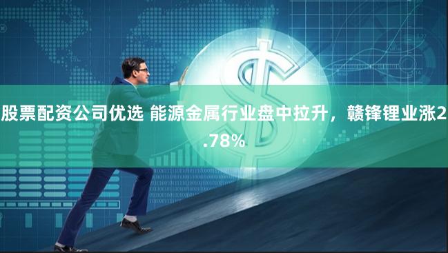 股票配资公司优选 能源金属行业盘中拉升，赣锋锂业涨2.78%